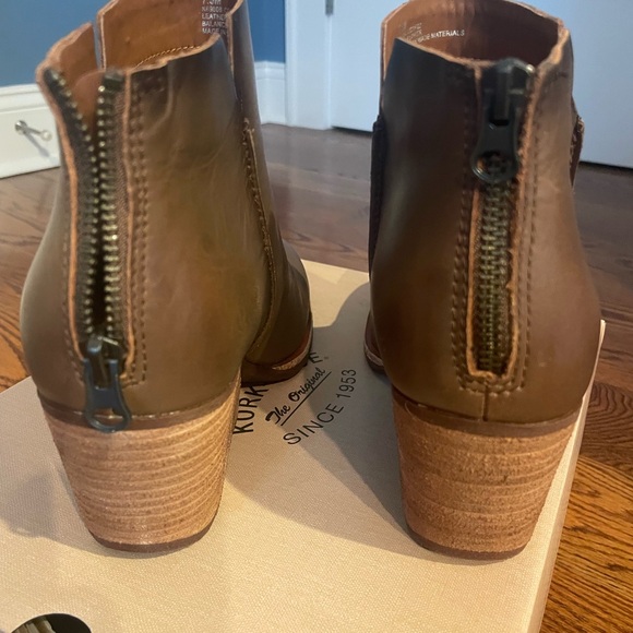 Kork-Ease Brown Ankle Booties with Wedge Heel - Picture 4 of 6